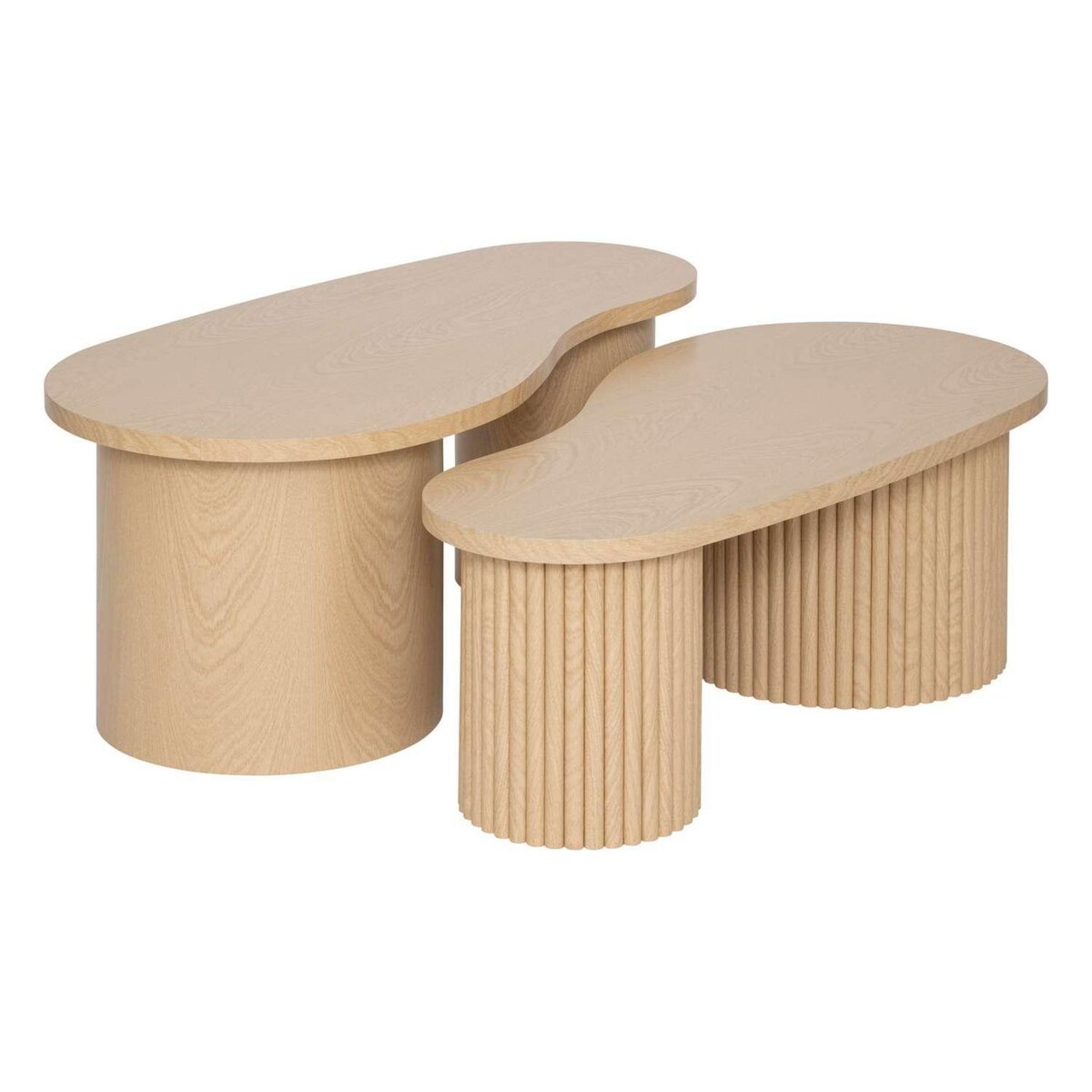 ATMOSPHERA Duo de tables basses gigognes SOLEYA - Beige