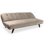 Voir la diapositive 3 : Paris Prix Canapé Convertible en Velours  Seattle  180cm Taupe