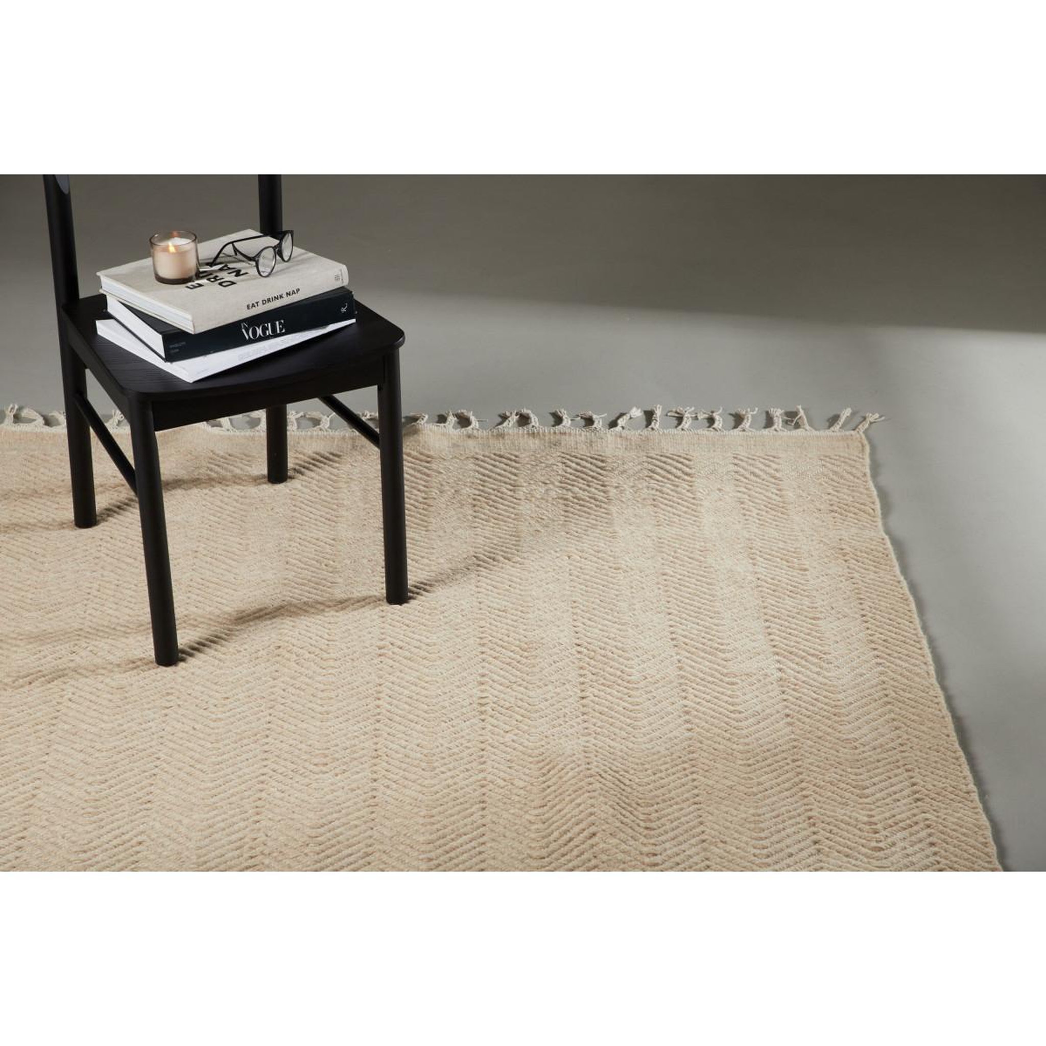 Voir la diapositive 4 : Paris Prix Tapis déco en laine  loke  203x300cm beige