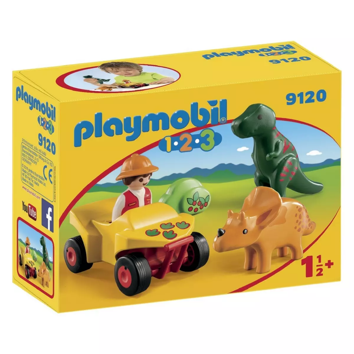 PLAYMOBIL 9120 - 1.2.3 - Explorateur et dinosaures