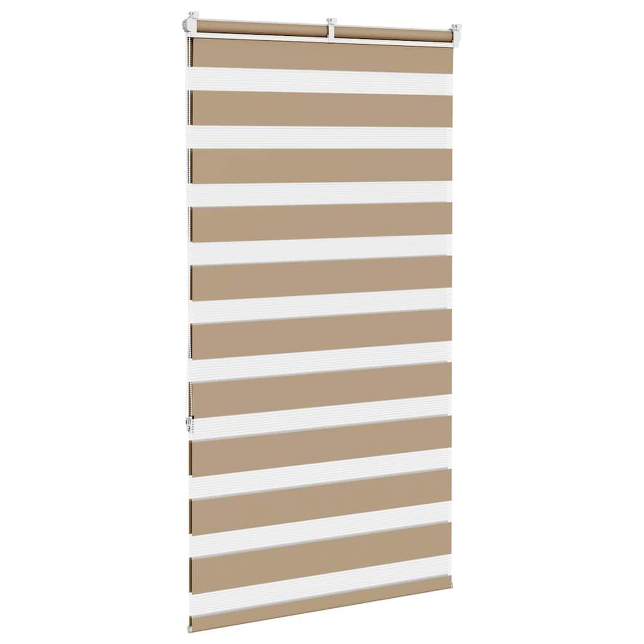 Voir la diapositive 4 : VIDAXL Store zebre marron sable largeur du tissu 75,9 cm polyester
