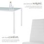 Voir la diapositive 3 : tectake Ensemble table et chaises de salle à manger en acier blanc