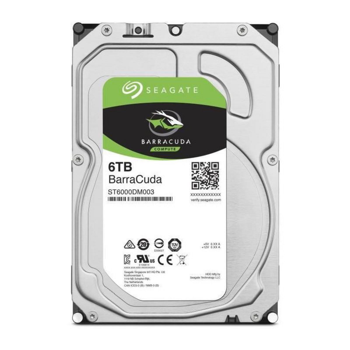 Seagate SEAGATE - Disque dur Interne HDD - BarraCuda - 6To - 5 400 tr/min - 3.5 ST6000DM003