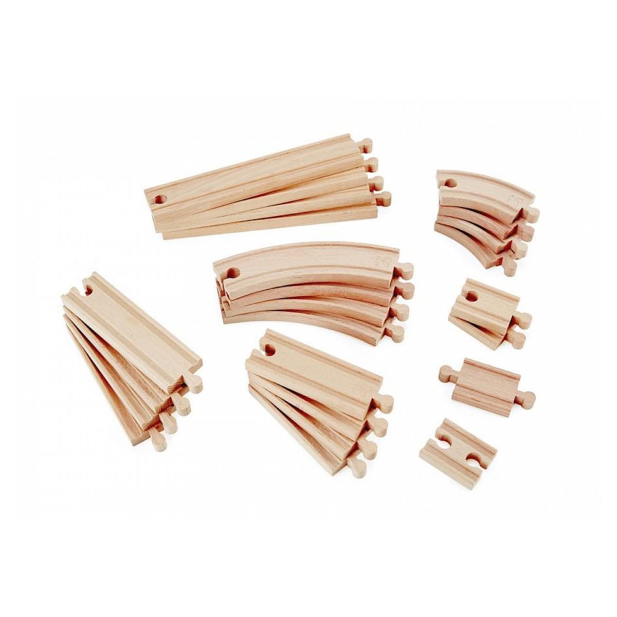 Hape Coffret d'extensions de rails pour circuit de train Hape - Développez votre réseau ferroviaire
