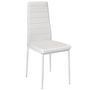 Voir la diapositive 2 : tectake Ensemble de chaises de salle à manger rembourrées avec revêtement aspect cuir blanc Lot de 6