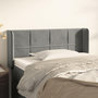 Voir la diapositive 1 : VIDAXL Tete de lit avec oreilles Gris clair 83x16x78/88 cm Velours