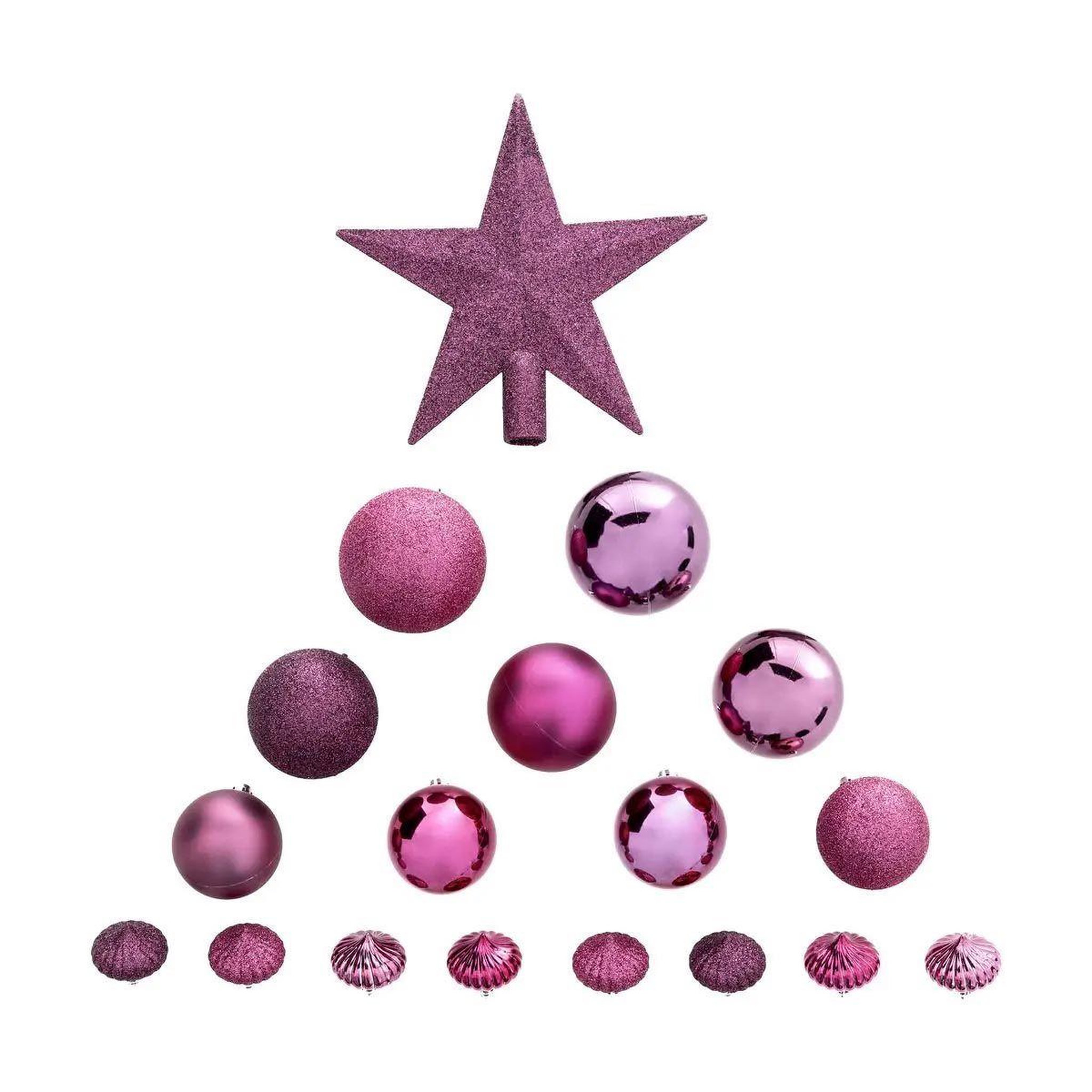 ATMOSPHERA Kit 18 pièces déco de noël  colorama  23cm cassis