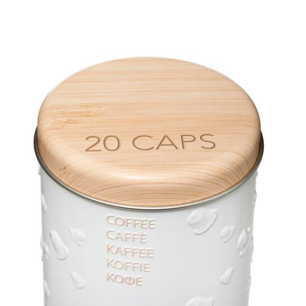 FIVE Boîte à Capsules de Café  Scandi  17cm Blanc