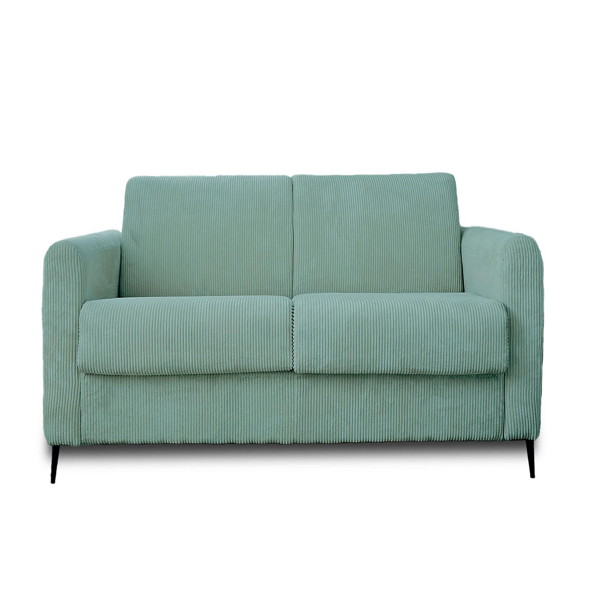 Voir la diapositive 1 : LISA DESIGN Owen - canapé 3 places convertible express couchage quotidien 140 cm matelas 12 cm en velours côtelé