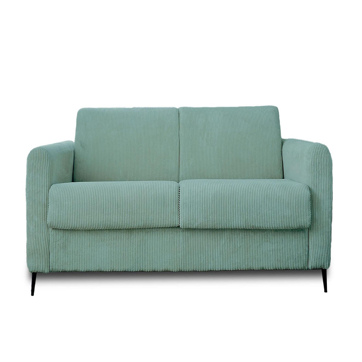 LISA DESIGN Owen - canapé 3 places convertible express couchage quotidien 140 cm matelas 12 cm en velours côtelé