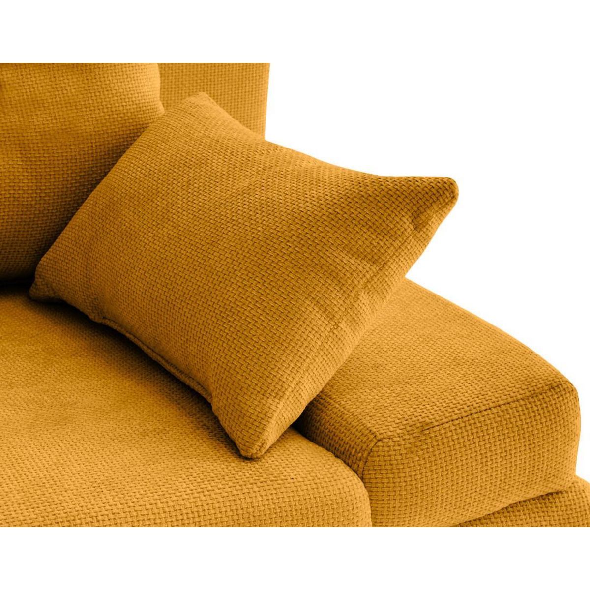 BEST MOBILIER Larson - canapé droit 3 places convertible avec coffre en velours texturé