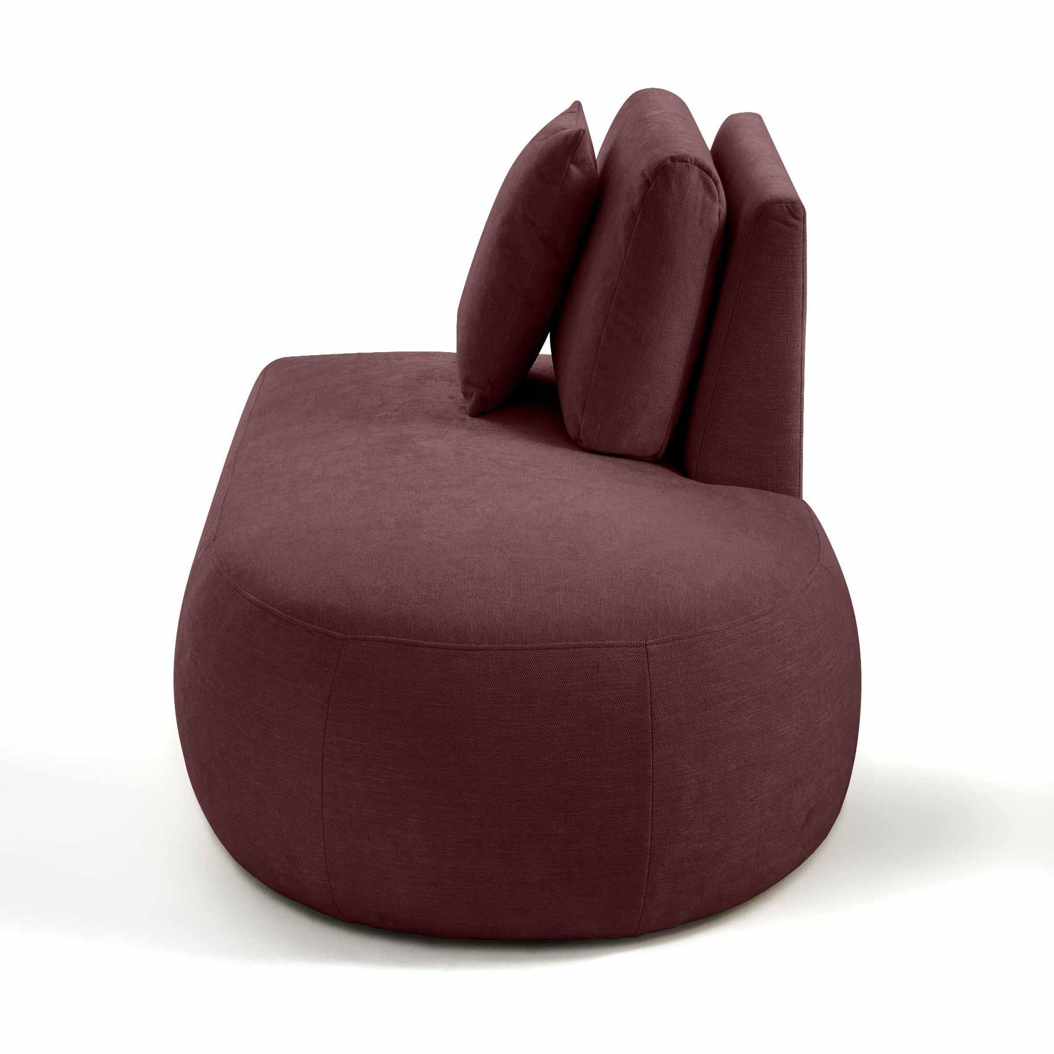 Voir la diapositive 4 : LISA DESIGN Santorini - module d'assise droit - en tissu texturé