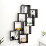 Voir la diapositive 1 : VIDAXL Etagere murale cube Noir 90x15x119 cm Bois d'ingenierie