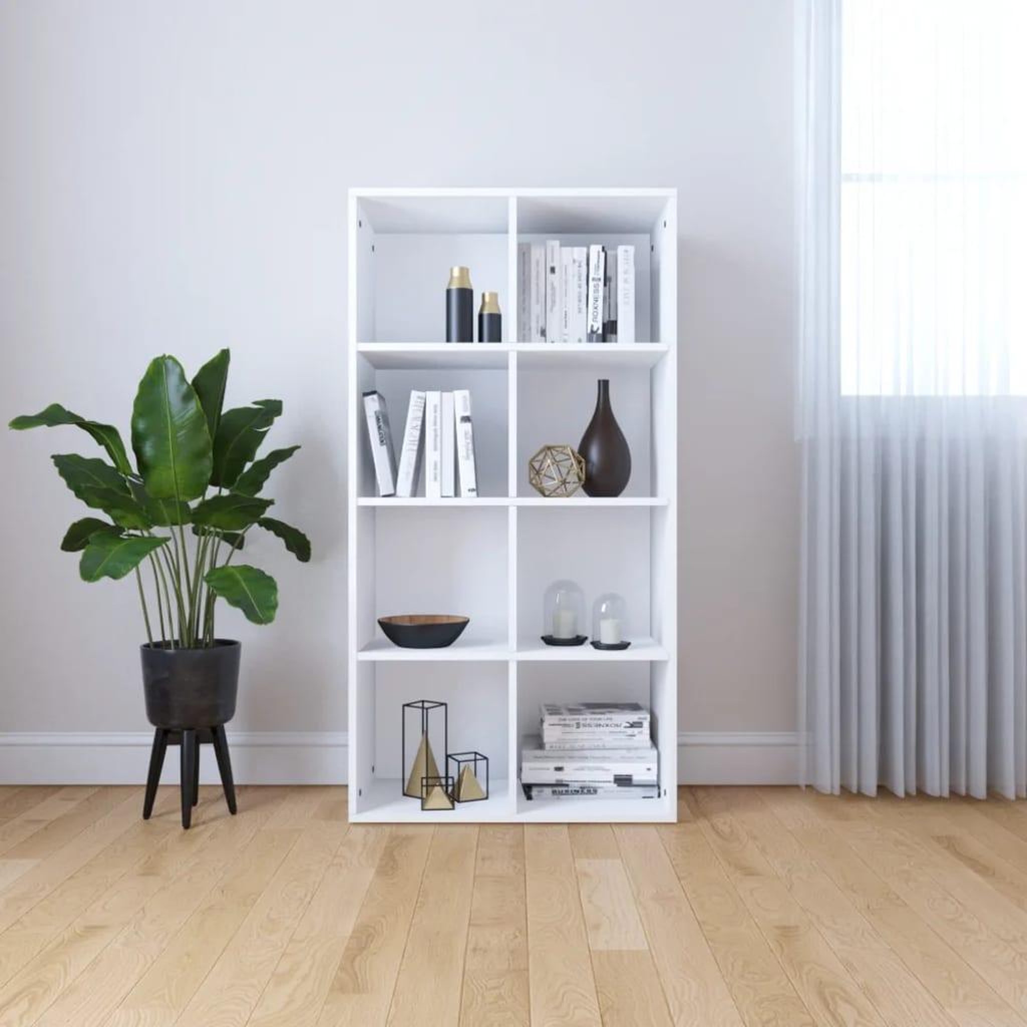 Voir la diapositive 1 : VIDAXL Bibliotheque/Buffet Blanc 66x30x130 cm Bois d'ingenierie