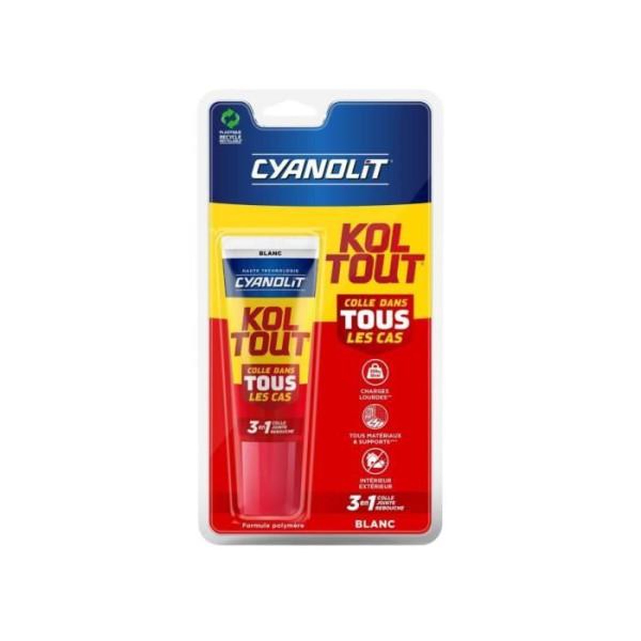 CYANOLIT Colle de fixation et d'étanchéité - CYANOLIT - Blanc - Blister 50ml - Pratique pour petites réparations - Polyvalente et ré