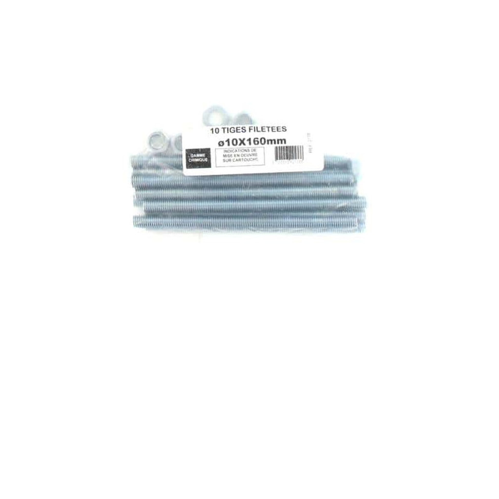 Voir la diapositive 1 : Batifix Pack de 10 Tiges Filetées M10 BATIFIX diamètre 10 x 160mm