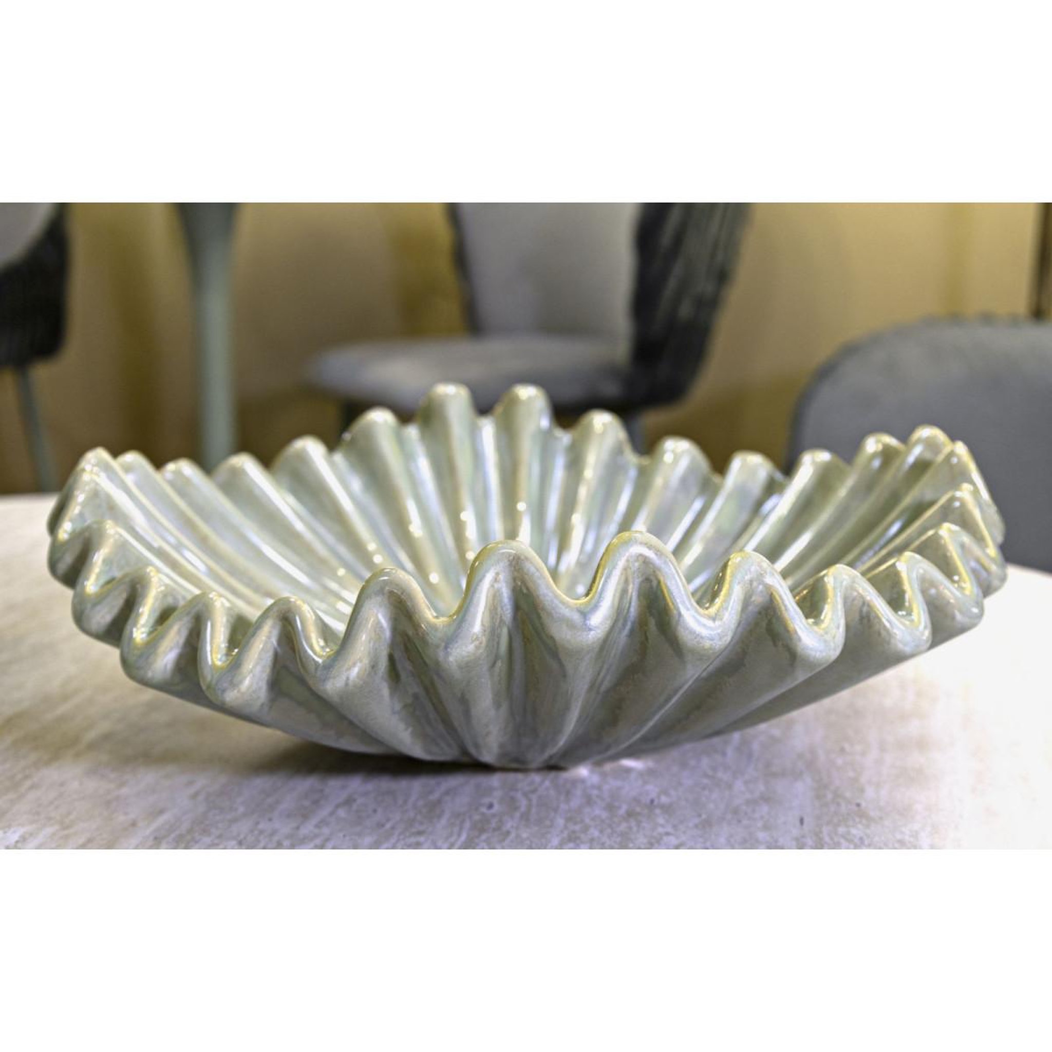 Voir la diapositive 5 : Paris Prix Vide-poche en céramique  venice  40cm vert