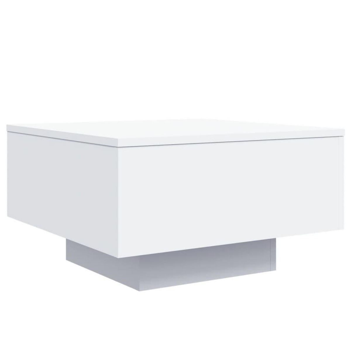 VIDAXL Table basse avec lumieres LED blanc 55x55x31 cm