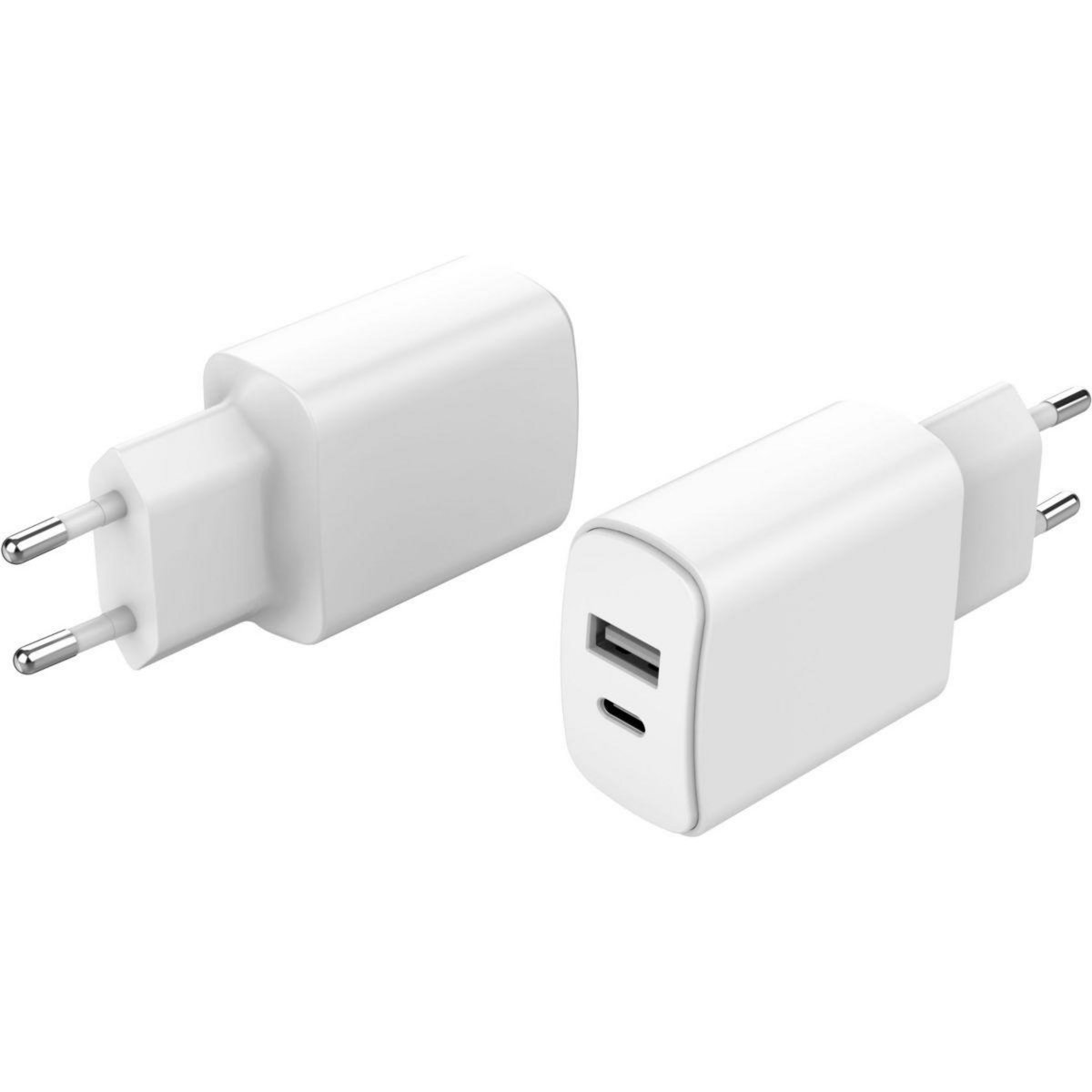 ESSENTIEL B Chargeur 20W USB-A + USB-C blanc