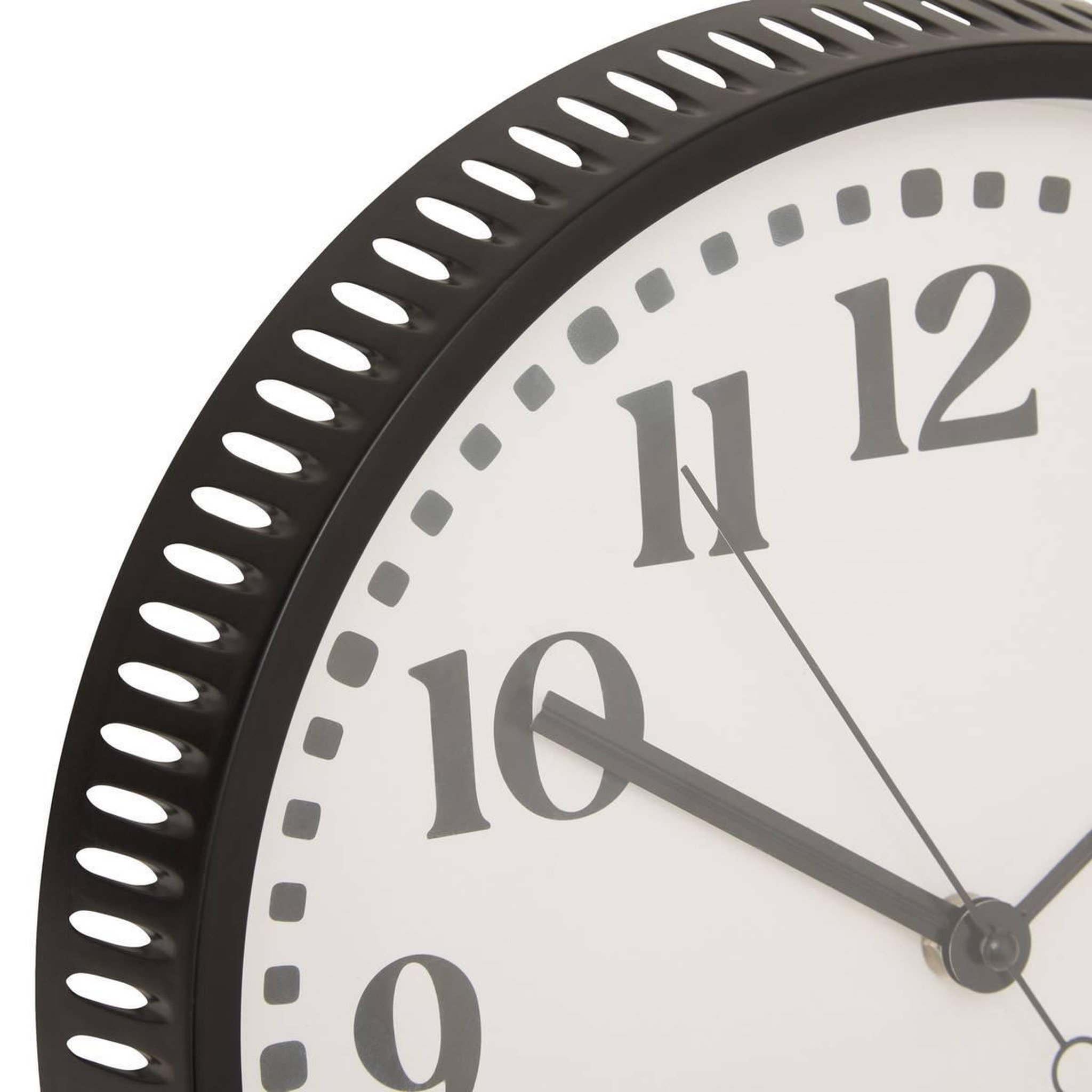 Voir la diapositive 2 : ATMOSPHERA Horloge murale led  mehdi  29cm noir