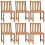 Voir la diapositive 2 : VIDAXL Chaises de jardin lot de 6 avec coussins Bois de teck massif