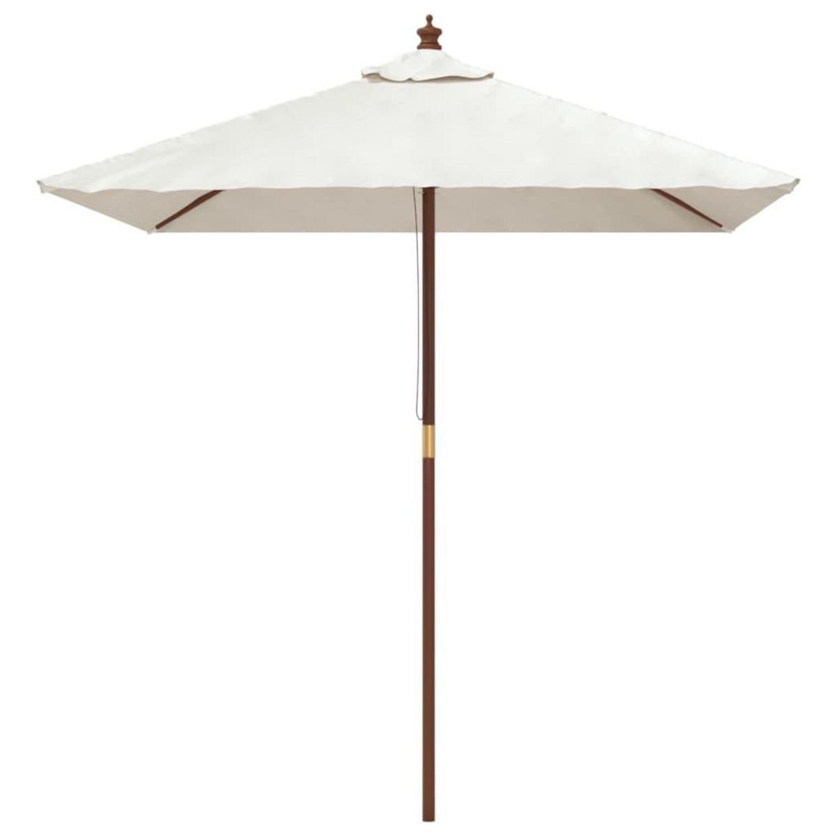 VIDAXL Parasol de jardin avec mat en bois sable 198x198x231 cm