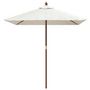 Voir la diapositive 3 : VIDAXL Parasol de jardin avec mat en bois sable 198x198x231 cm