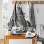 Voir la diapositive 3 : Paris Prix Lot de 2 Torchons de Cuisine  Grand Chef  50x70cm Blanc & Gris