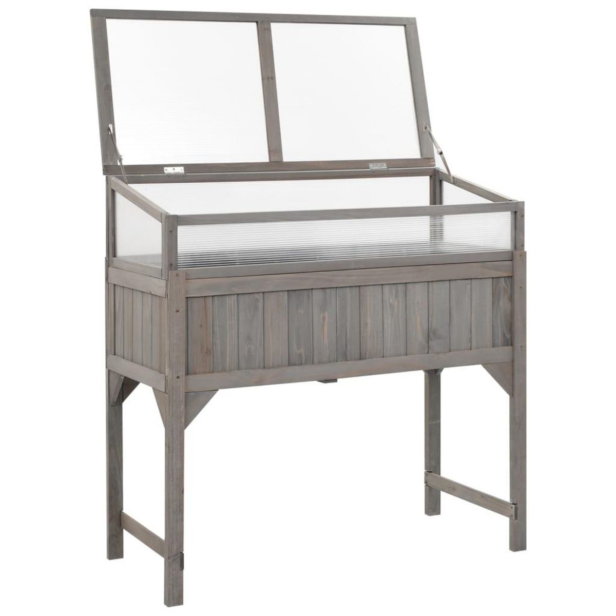 VIDAXL Lit sureleve avec serre 110x54x120 cm Bois de sapin massif