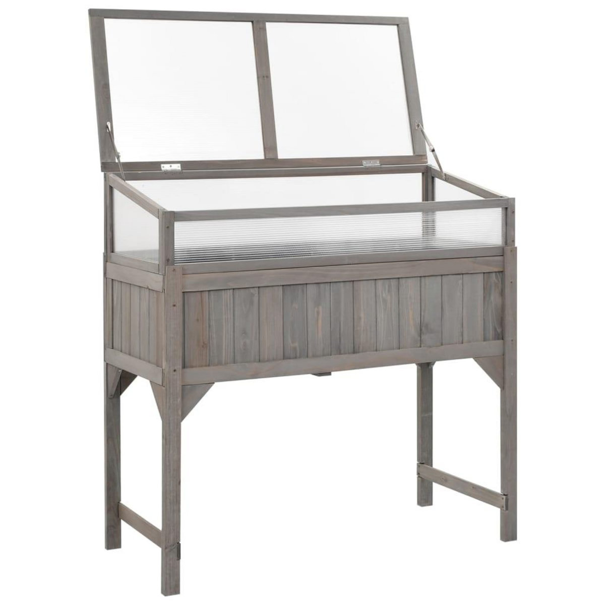 VIDAXL Lit sureleve avec serre 110x54x120 cm Bois de sapin massif