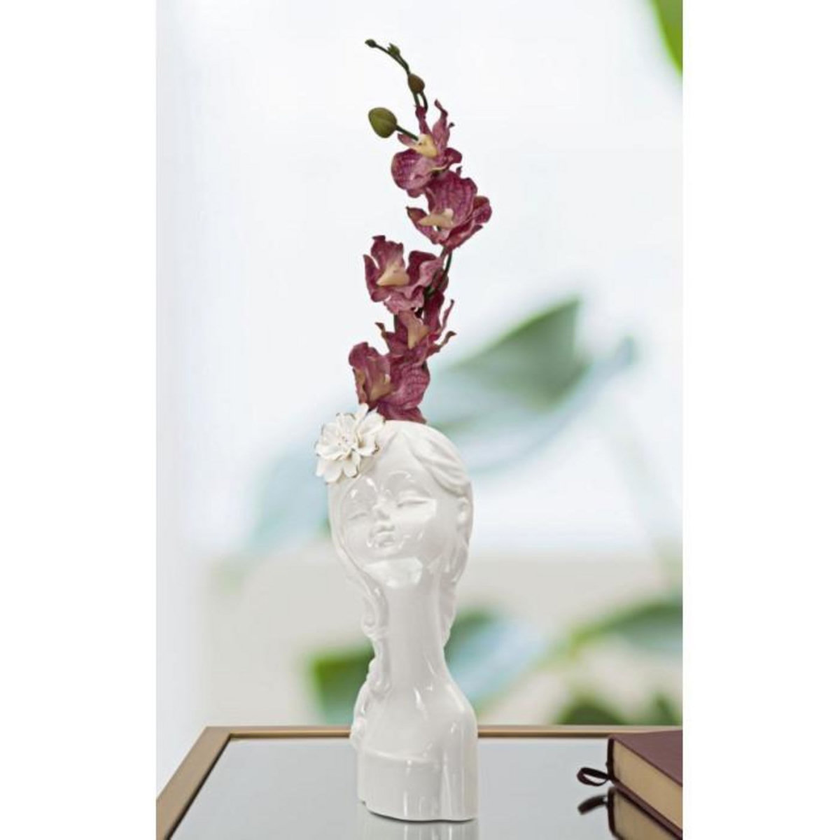 Paris Prix Vase Déco en Porcelaine  Young Lady  24cm Blanc