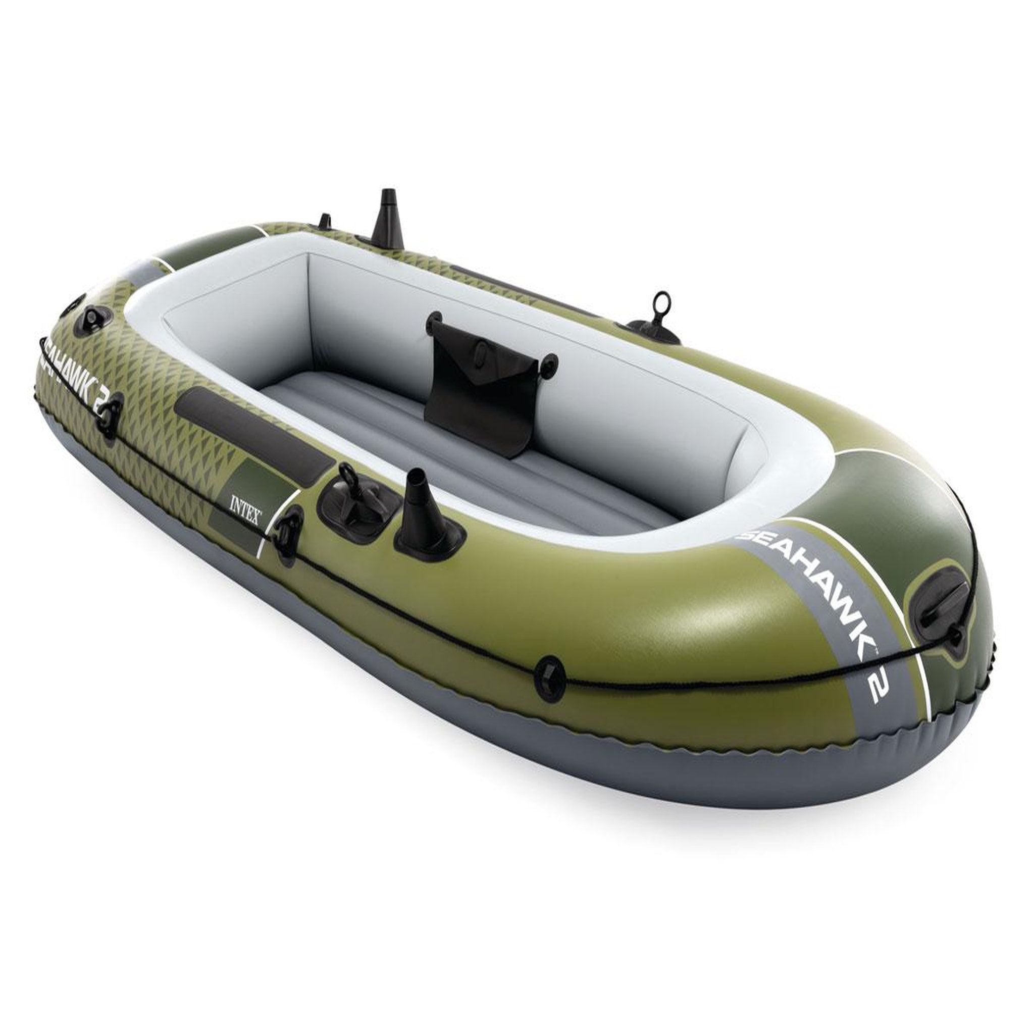 Voir la diapositive 3 : INTEX Kit bateau gonflable 2 places seahawk 2 avec rames et gonfleur - intex