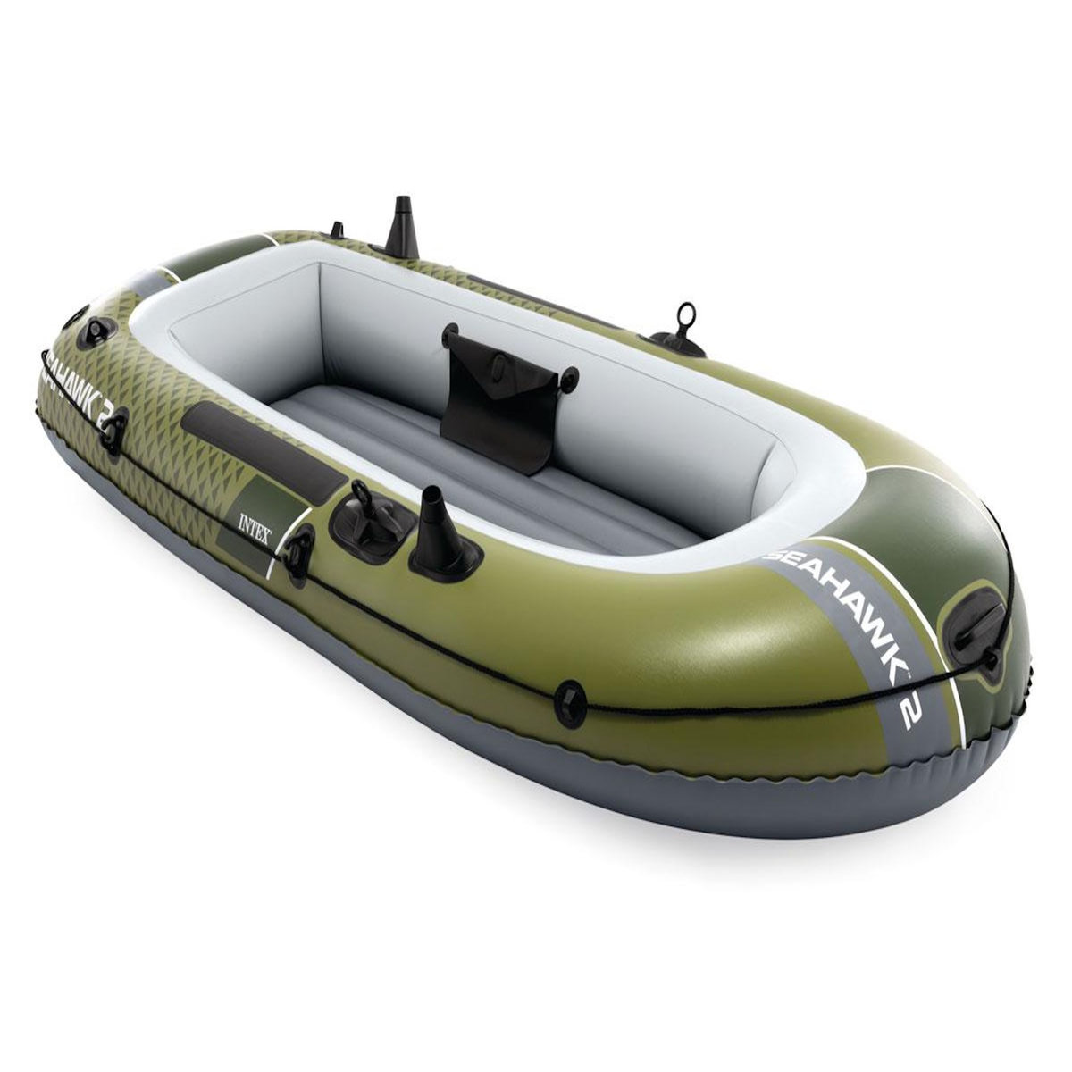 INTEX Kit bateau gonflable 2 places Seahawk 2 avec rames et gonfleur - Intex