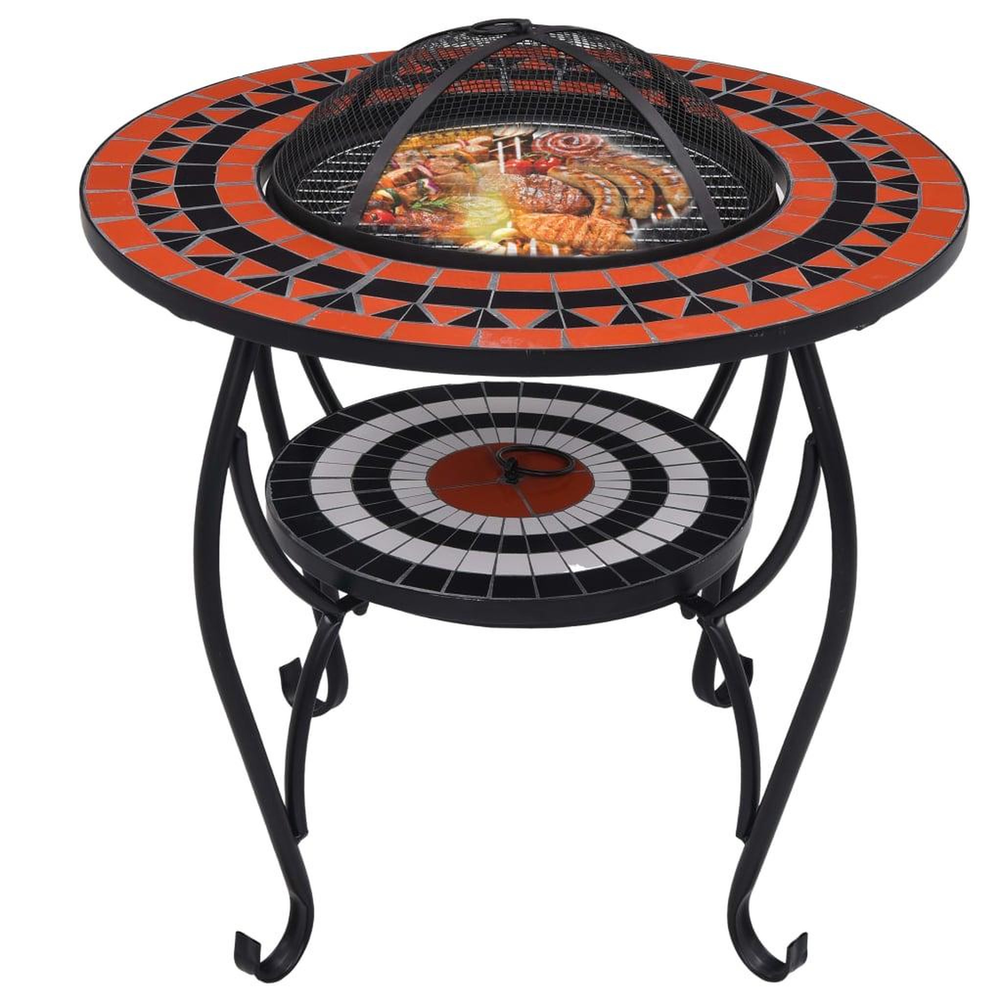 Voir la diapositive 3 : VIDAXL Table de foyer mosaïque Terre cuite et blanc 68 cm Ceramique