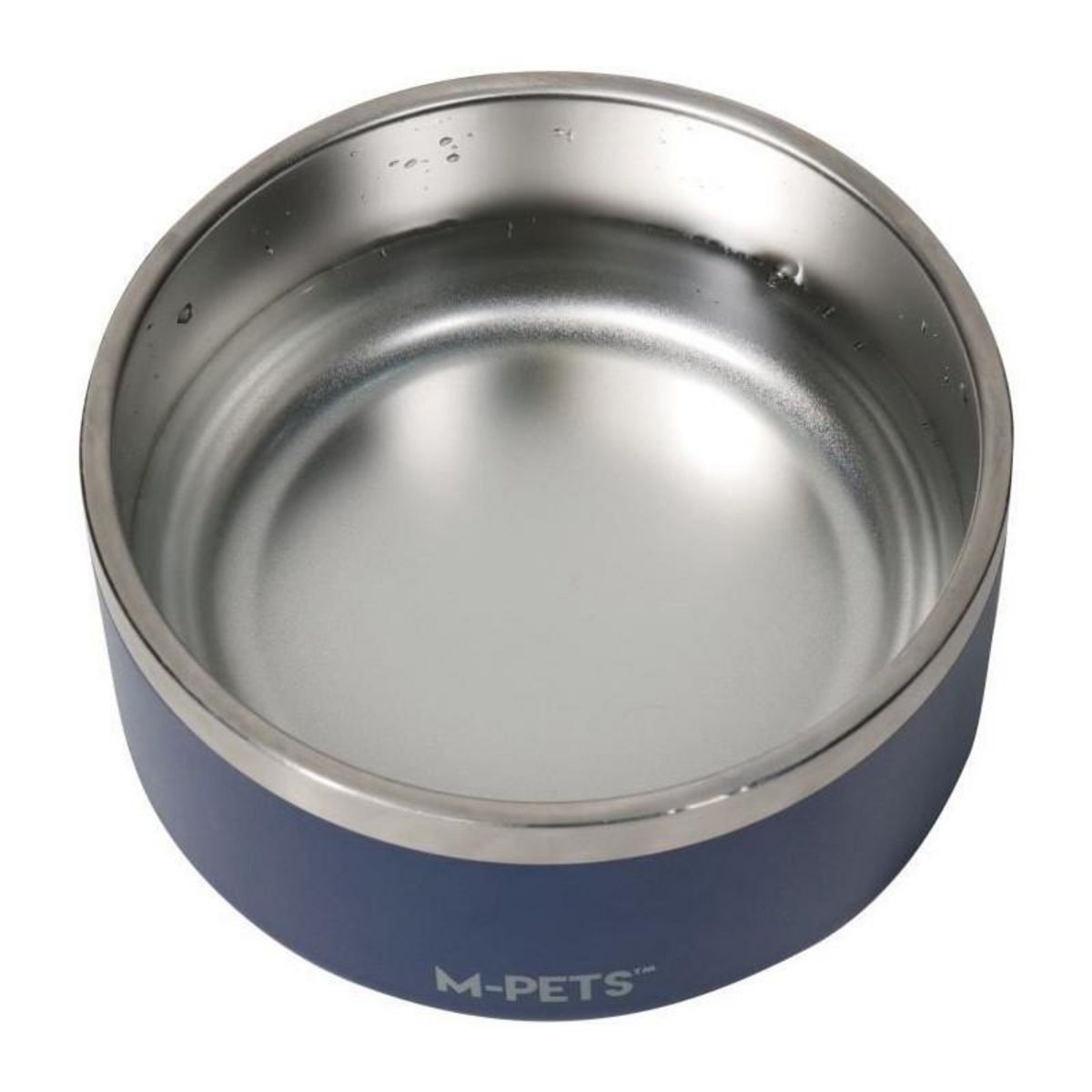 M PETS Gamelle - M PETS - ESKIMO - Double paroi 1.25 L - Noir - Acier inoxydable, antidérapant, inodore, antirouille, lavable