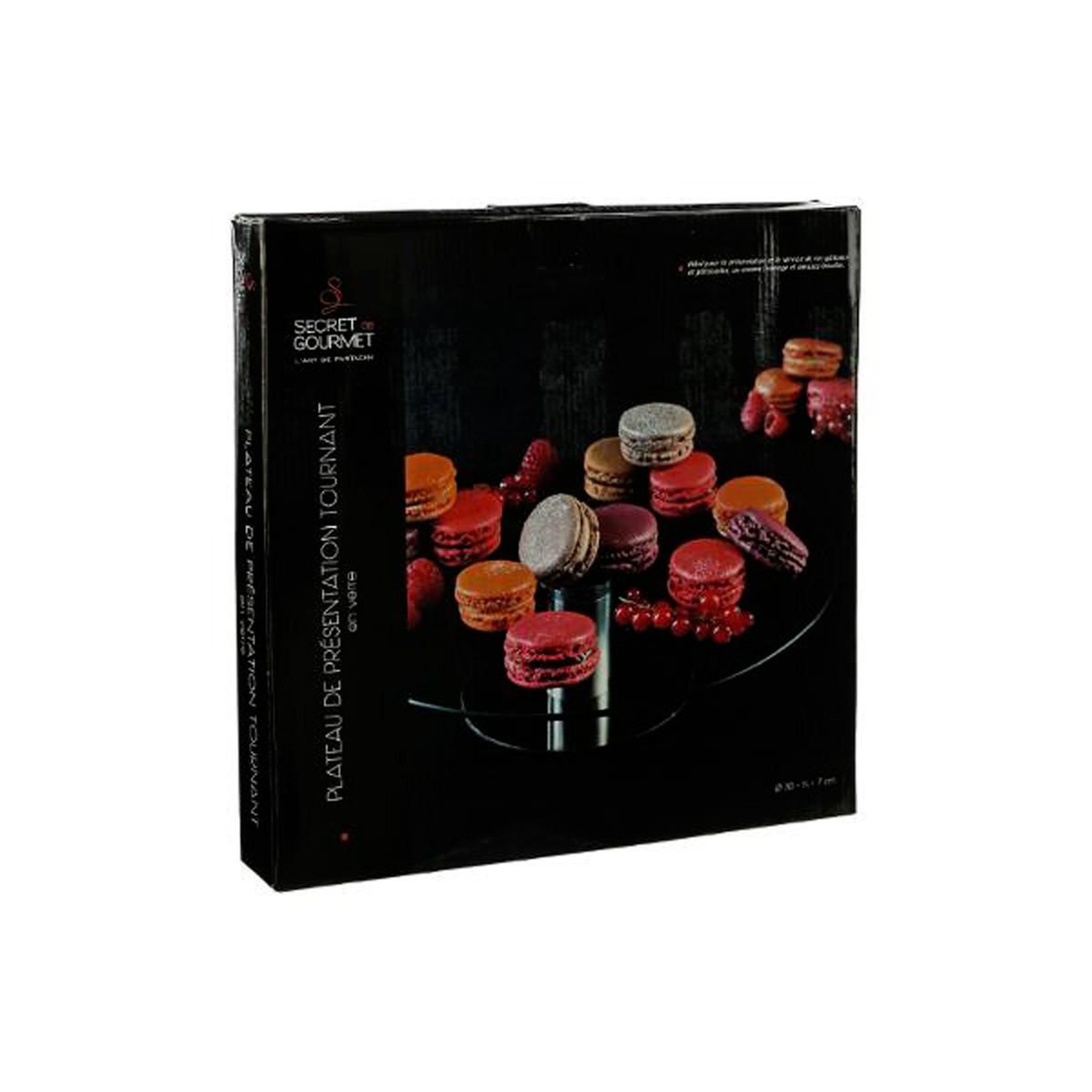Voir la diapositive 4 : SECRET DE GOURMET Plateau tournant verre  glass  30cm transparent