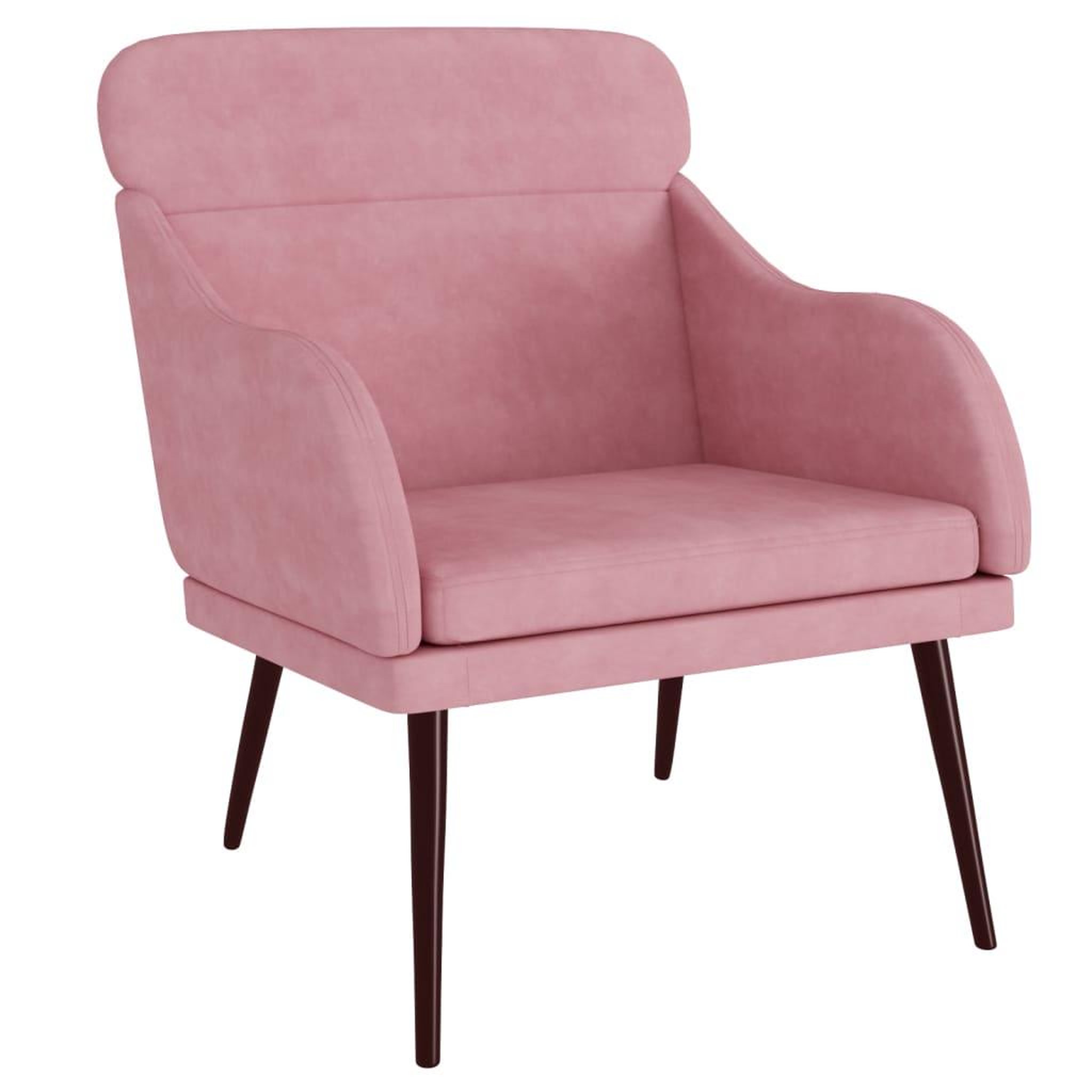 Voir la diapositive 2 : VIDAXL Fauteuil Rose 63x76x80 cm Velours