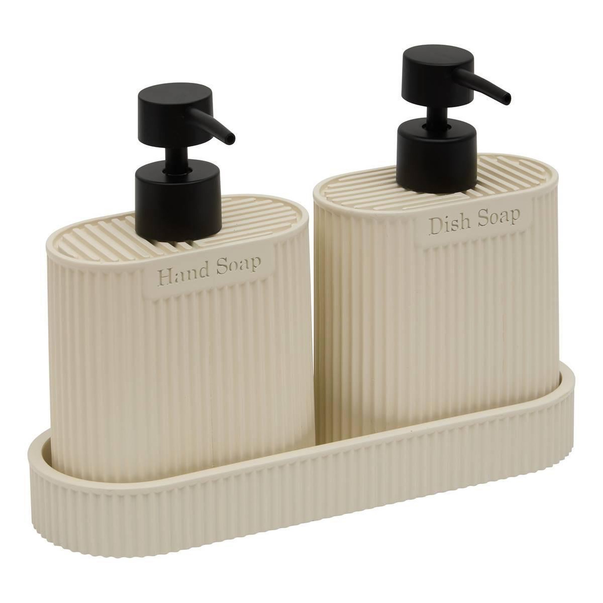FIVE Lot de 2 distributeurs de savon  terra  24cm argile