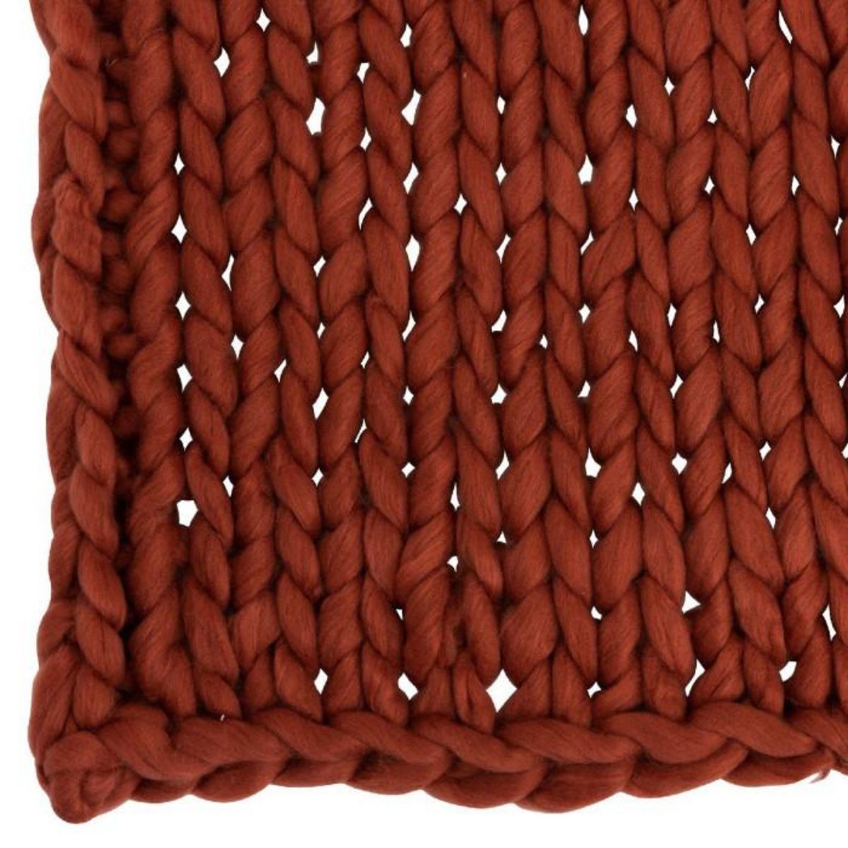 Paris Prix Plaid Déco Maille  Tricoté  127x152cm Rouge