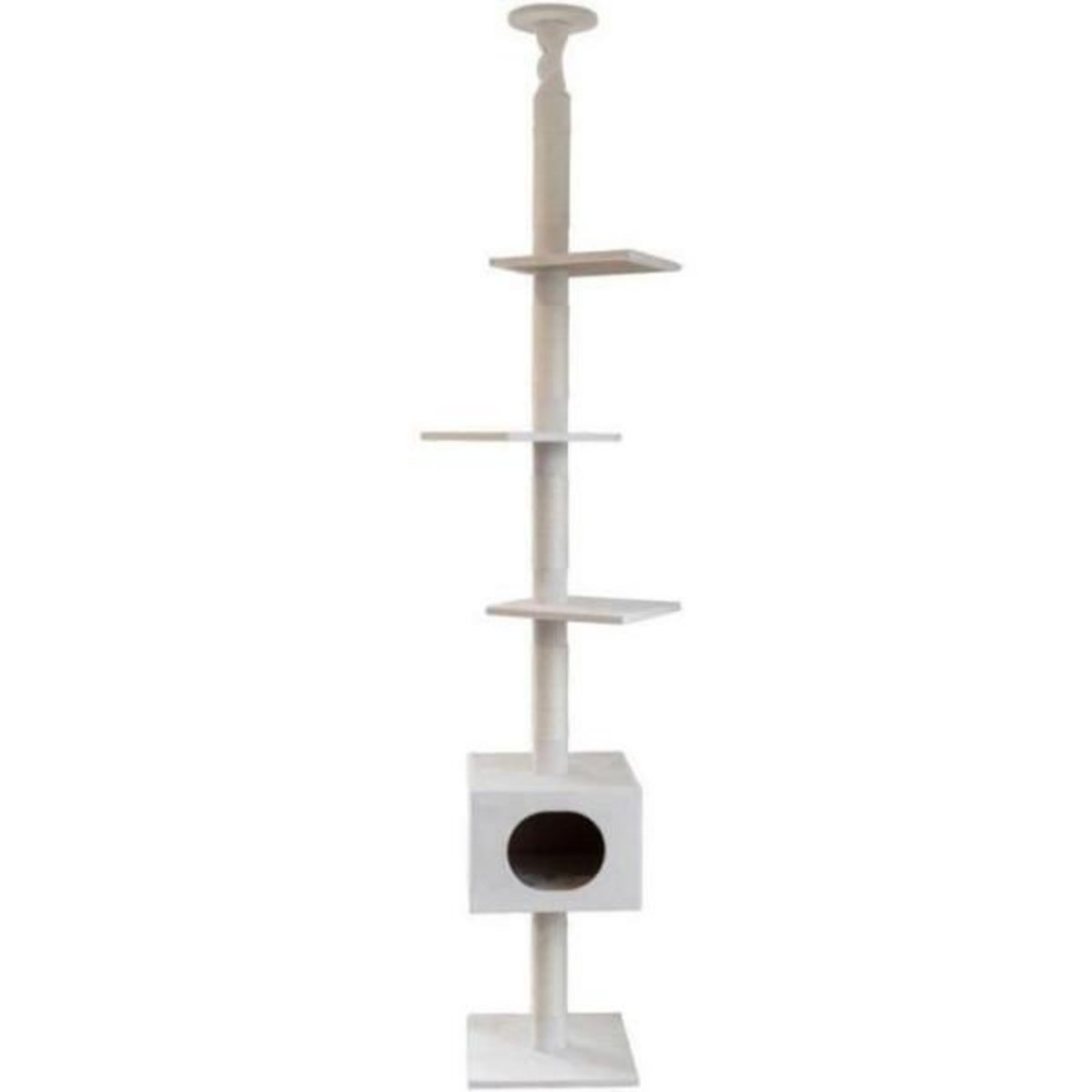 KERBL KERBL - Arbre a chat FERDI - 38 x 38 x 240 a 260 cm - Blanc - Sisal