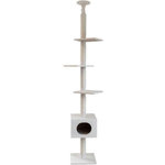 KERBL KERBL - Arbre a chat FERDI - 38 x 38 x 240 a 260 cm - Blanc - Sisal