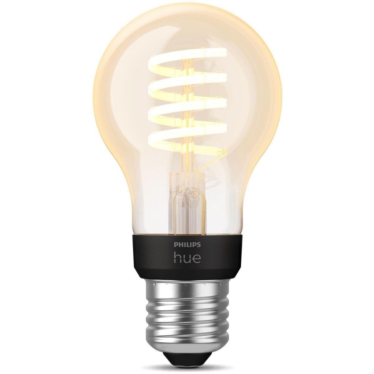Philips Ampoule LED connectée HUE White Ambiance E27 7W Filament