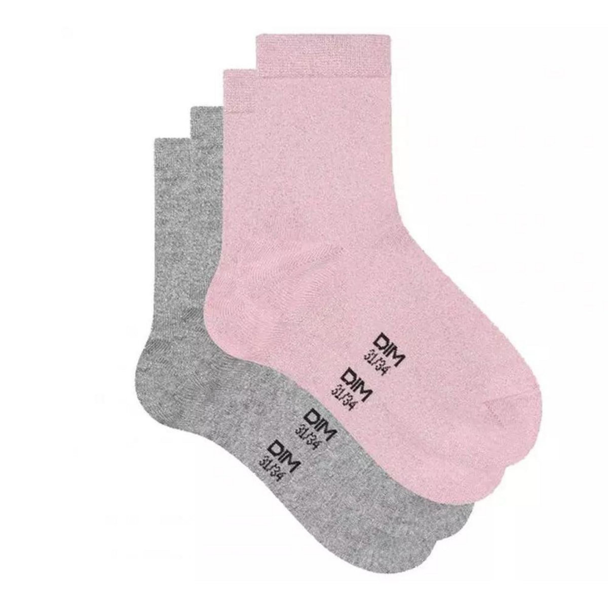 DIM Chaussettes /Gris Fille Dim Fantaisie