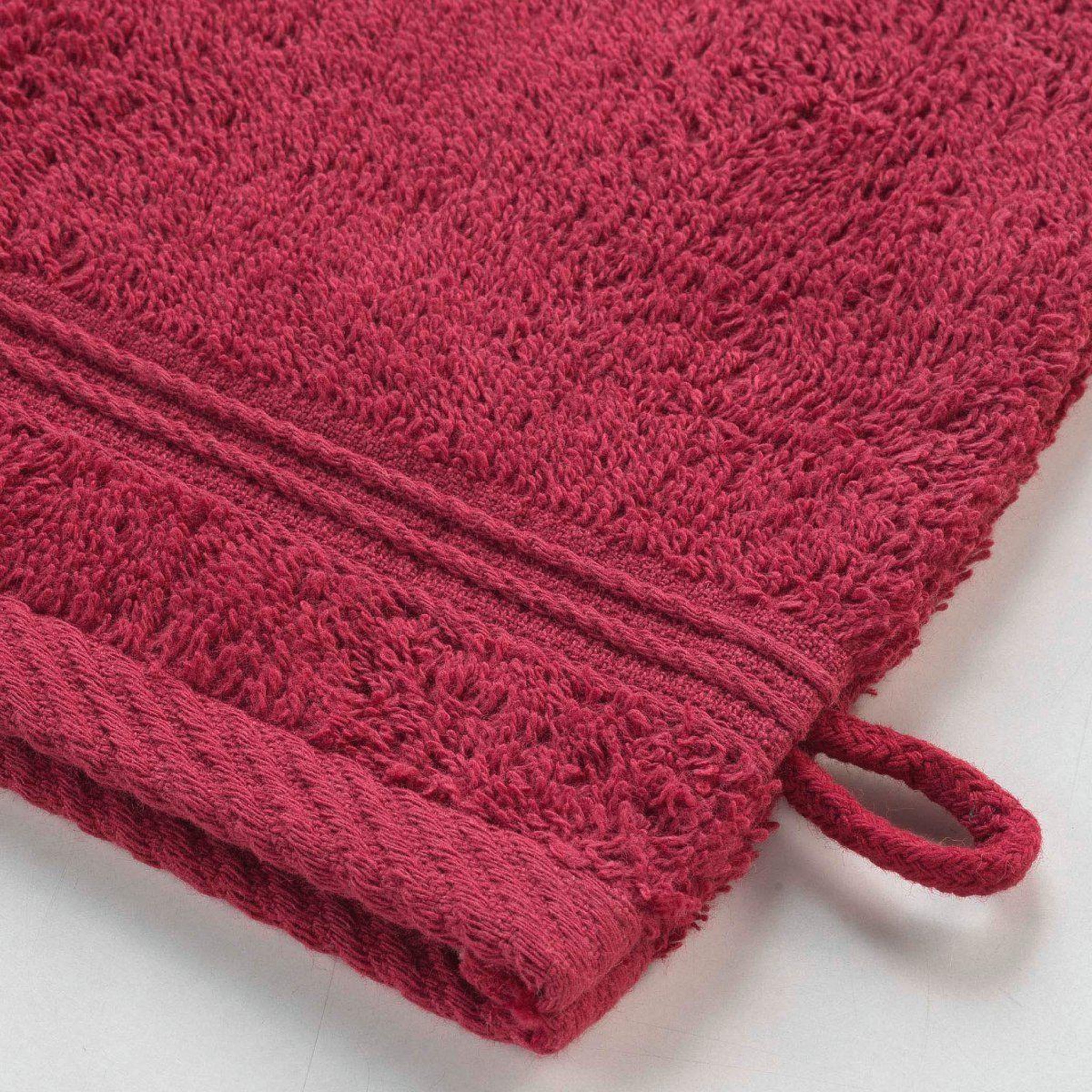 Voir la diapositive 3 : Douceur d'Intérieur Lot de 2 gants de toilette  tendresse  15x21cm rubis