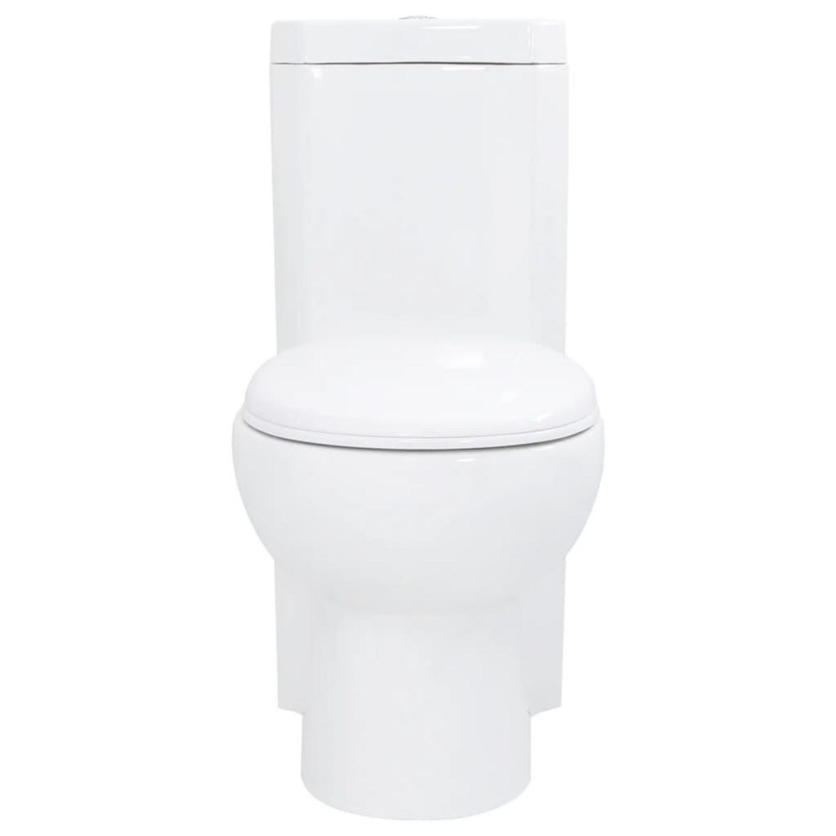 VIDAXL Toilette d'angle en ceramique pour salle de bains blanc