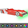Voir la diapositive 2 : VIDAXL Lit voiture de course pour enfants avec LED 90 x 200 cm Rouge