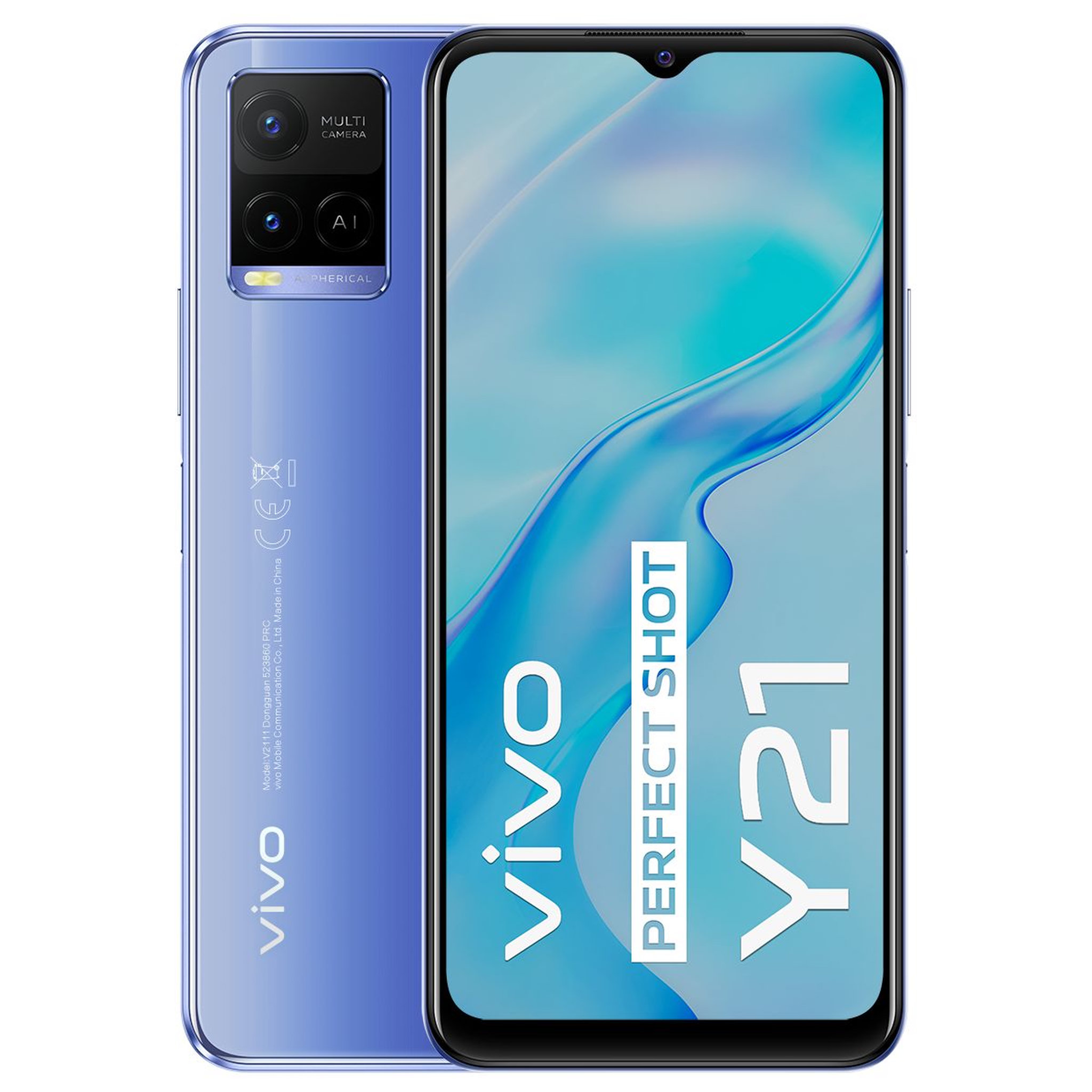 Voir la diapositive 1 : VIVO Smartphone Y21 Bleu