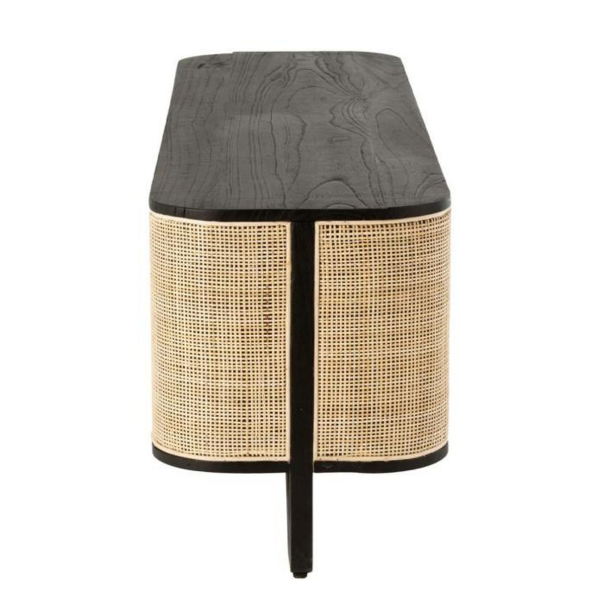 Paris Prix Meuble TV en Rotin  Molly  140cm Noir & Beige