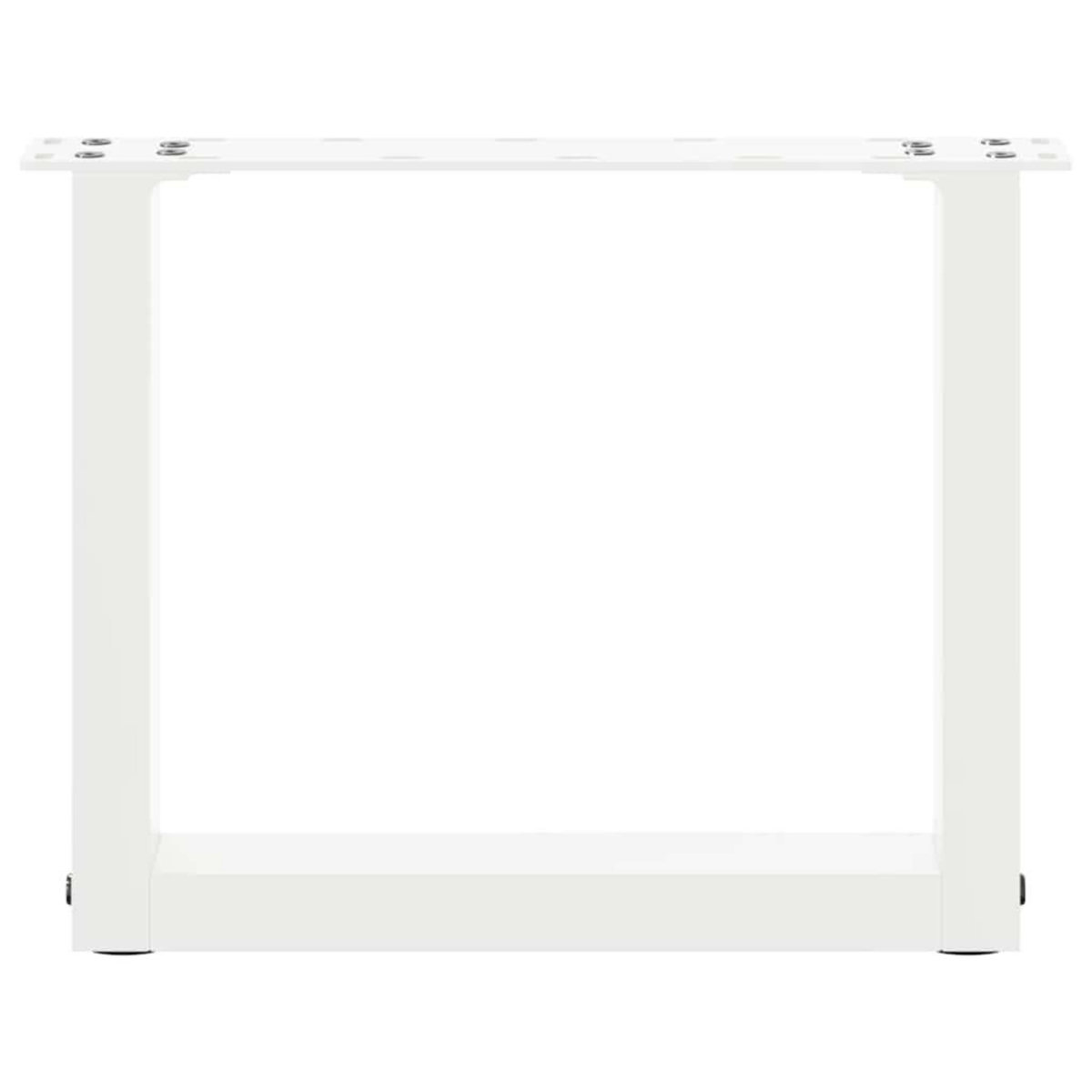 VIDAXL Pieds de table basse forme de U 2 pcs blanc 40x(30-31) cm acier