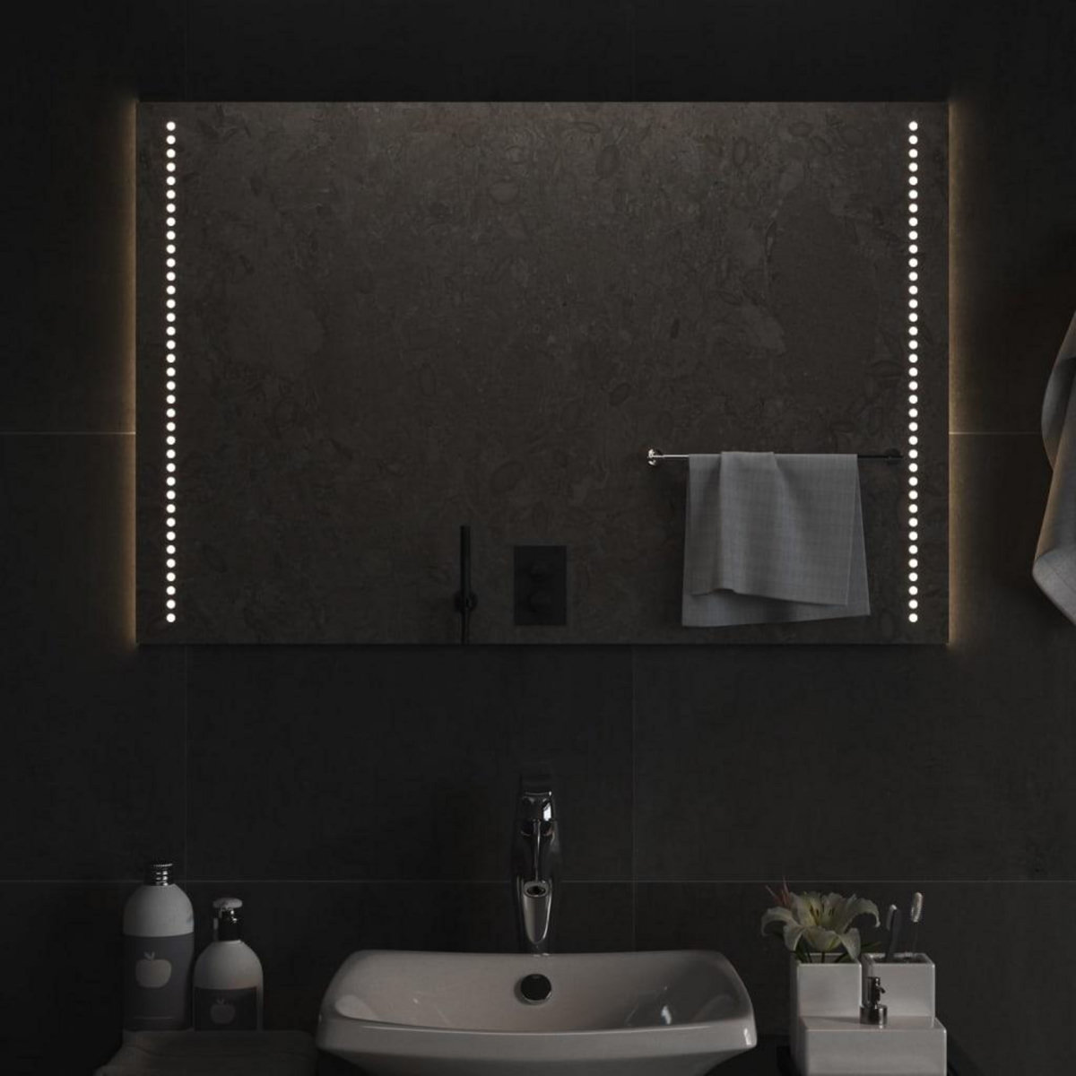 VIDAXL Miroir de salle de bain a LED 90x60 cm